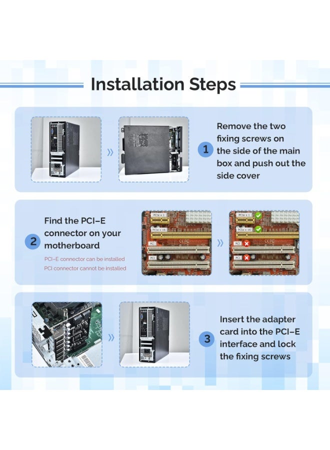 PCIe to USB 3.0 Expansion Card with 7 Ports – SuperSpeed 5Gbps USB Hub for Desktop PC - Image 2